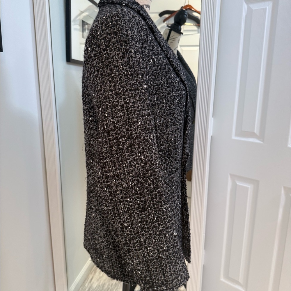 Theory Black and White Tweed Blazer - Picture 7 of 7